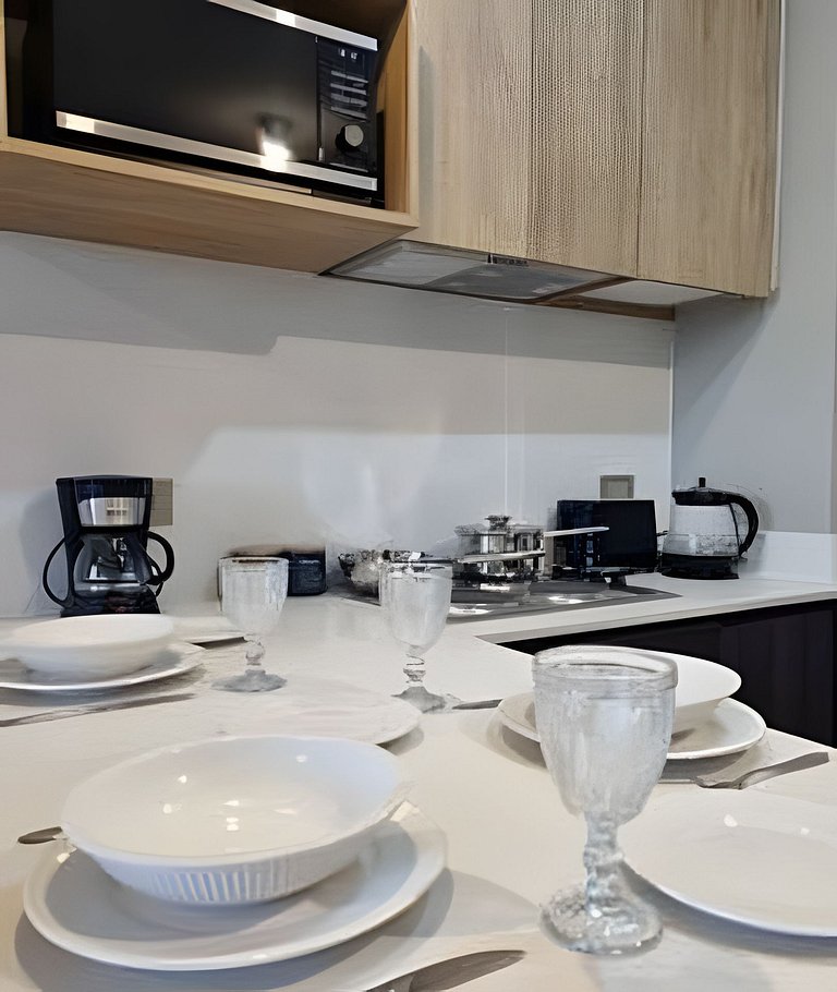 Depto. nuevo en condominio, estacionamiento y wifi