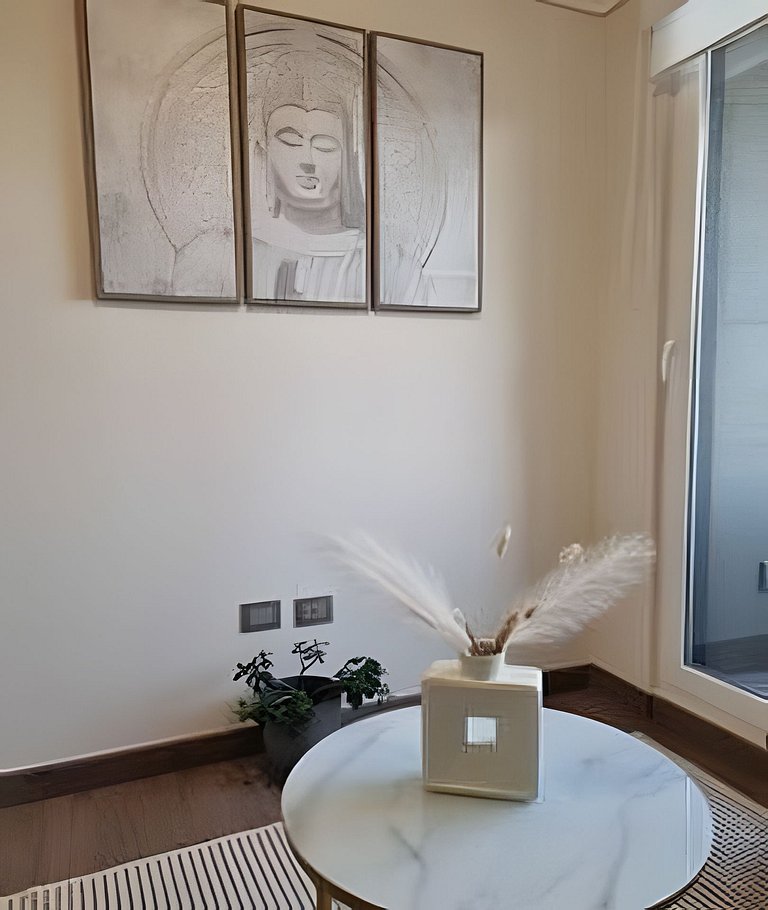 Depto. nuevo en condominio, estacionamiento y wifi